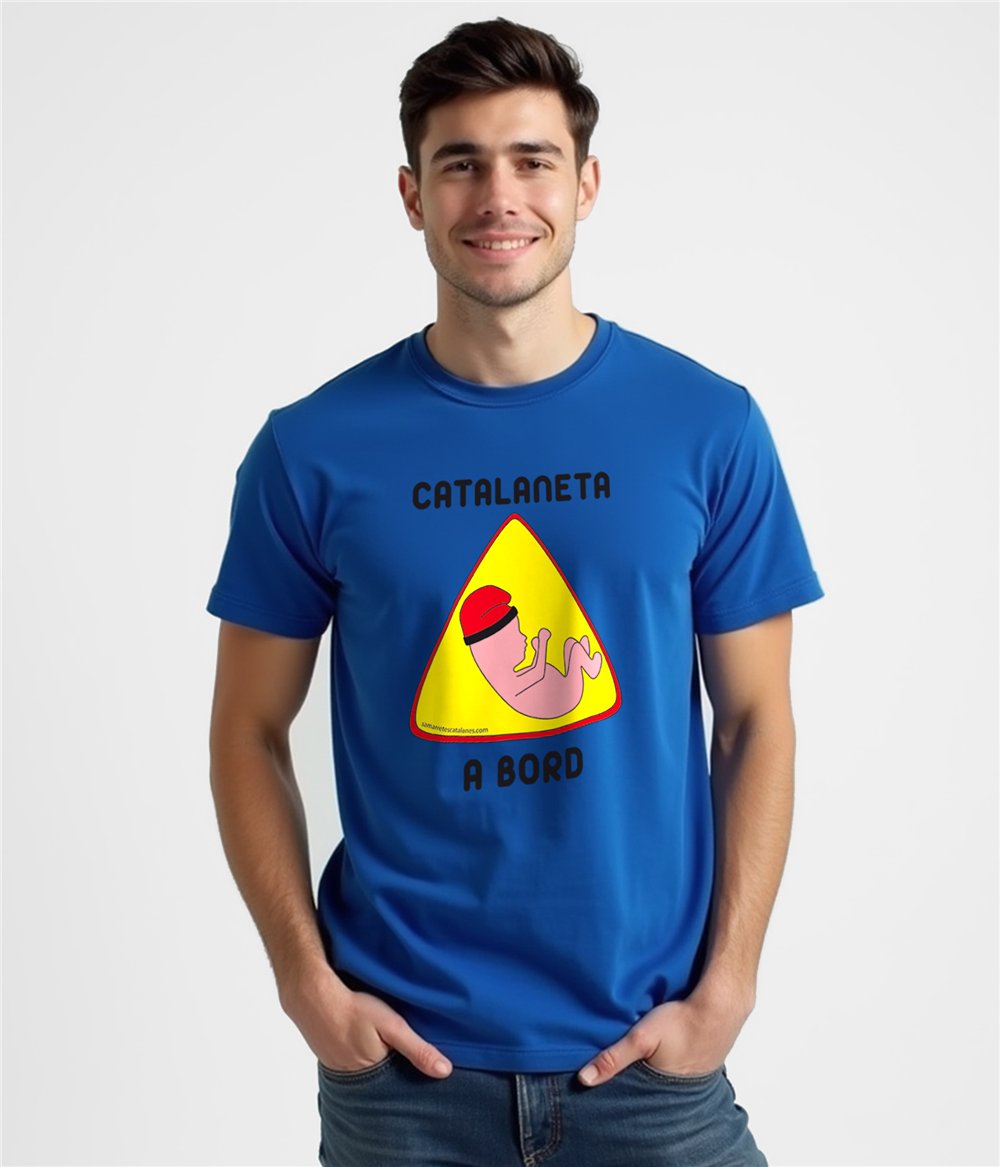 T Shirt Catalogne Catalaneta a Bord Manche Courte Homme