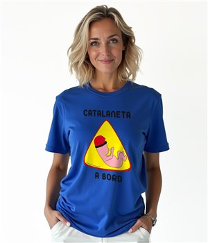 Samarreta Catalunya Catalaneta a Bord Maniga Curta Dona