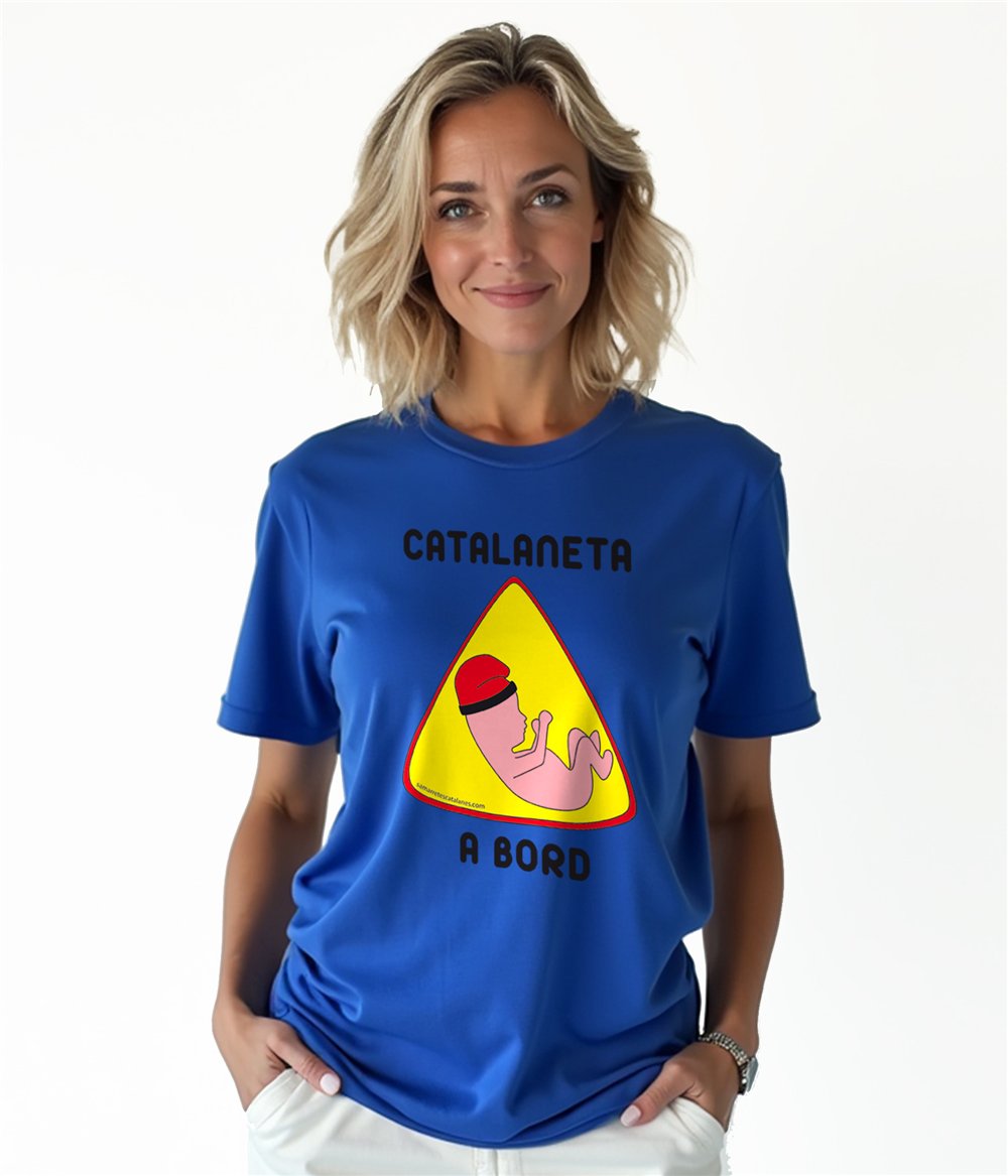 T Shirt Catalonie Catalaneta a Bord Korte Mouwen Vrouw
