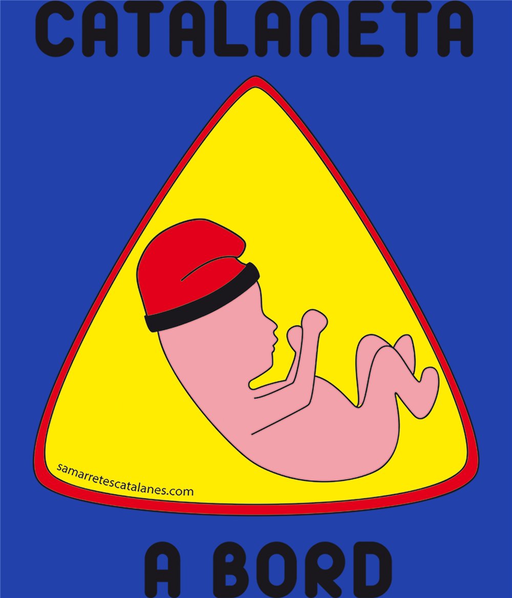 Camiseta Catalunya Catalaneta a Bord Manga Corta Mujer