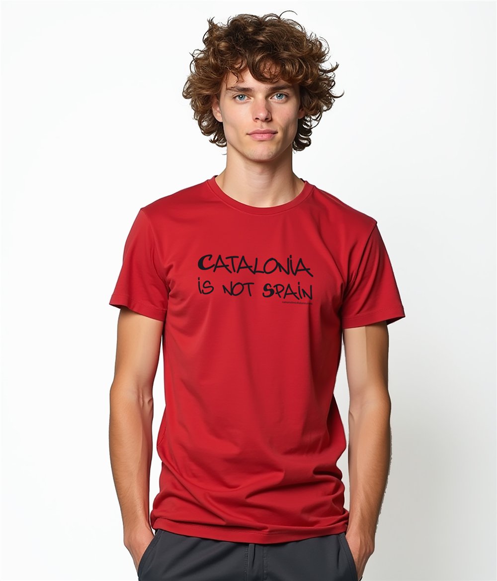 T Shirt Catalogne Catalonia is not Spain Manche Courte Homme