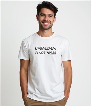 Camiseta ECO Catalunya Catalonia is not Spain Manga Corta Hombre