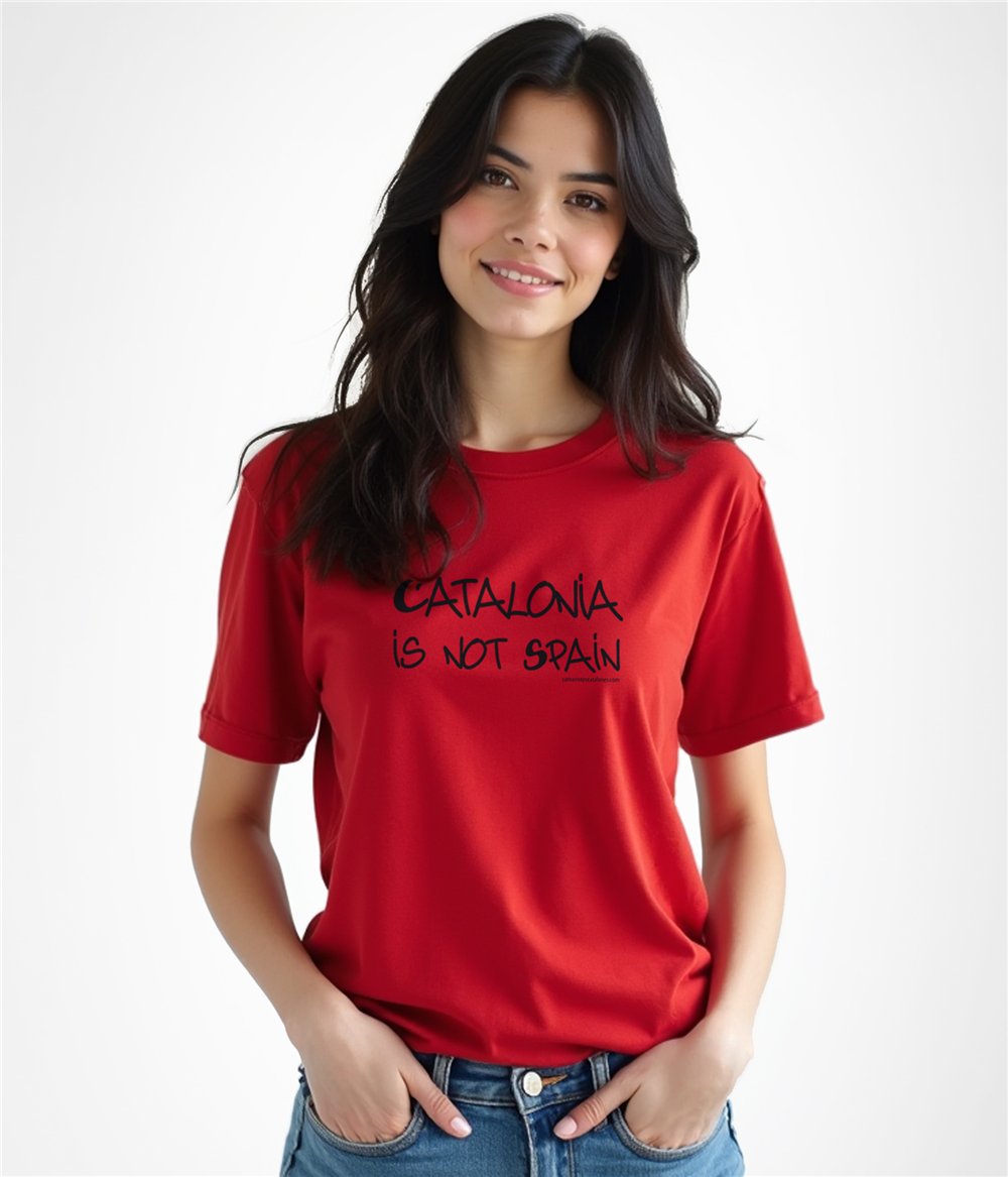 T Shirt Catalogne Catalonia is not Spain Manche Courte Femme