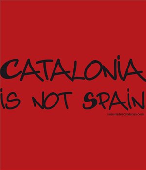 Camiseta Catalunya Catalonia is not Spain Manga Corta Mujer