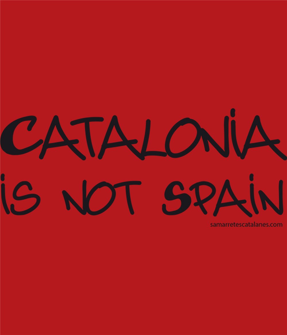 T Shirt Catalogne Catalonia is not Spain Manche Courte Femme