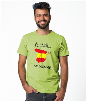 T Shirt Catalonie Es Facil No Encaixem Korte Mowen Man
