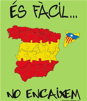 T Shirt Katalonien Es Facil No Encaixem Kortarmad Man