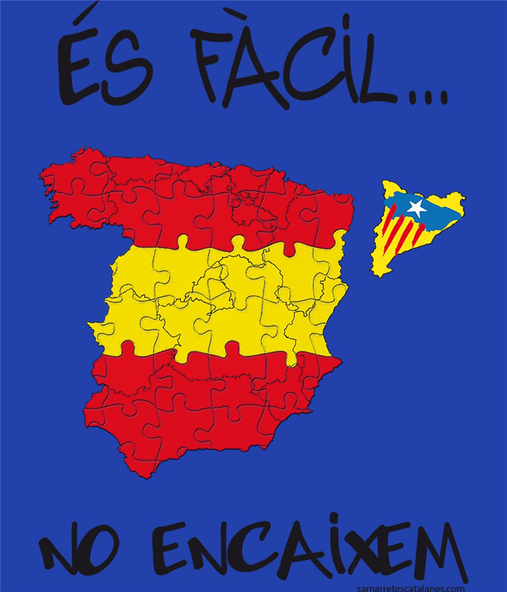 Luvtroja Katalonien Es Facil No Encaixem Unisex