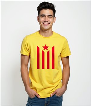Camiseta Catalunya Estelada Manga Corta Hombre