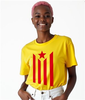 T Shirt Catalogne Estelada Manche Courte Femme