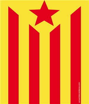 T Shirt Catalogna Estelada Manica Corta Donna