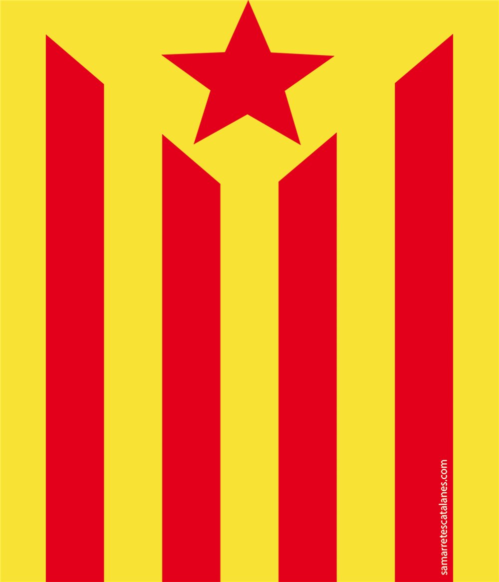 T Shirt Katalonia Estelada Kortki Rekaw Kobieta