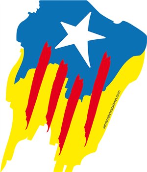 Samarreta ECO Catalunya Estelada Pintada Maniga Curta Home
