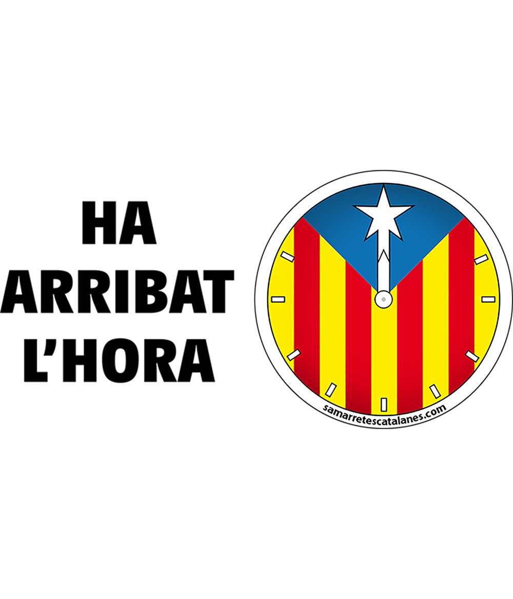 T Shirt Catalogne Rellotge Independencia Manche Courte Femme