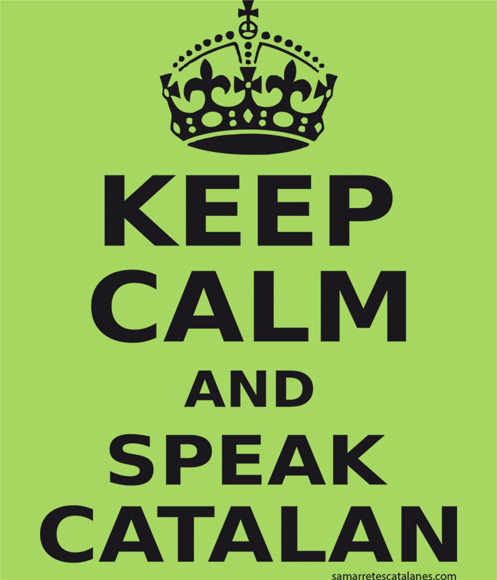 T Shirt Katalonia Keep Calm and Speak Catalan Kortki Rekaw Kobieta