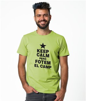 Camiseta Catalunya Keep Calm pero fotem el Camp Manga Corta Hombre