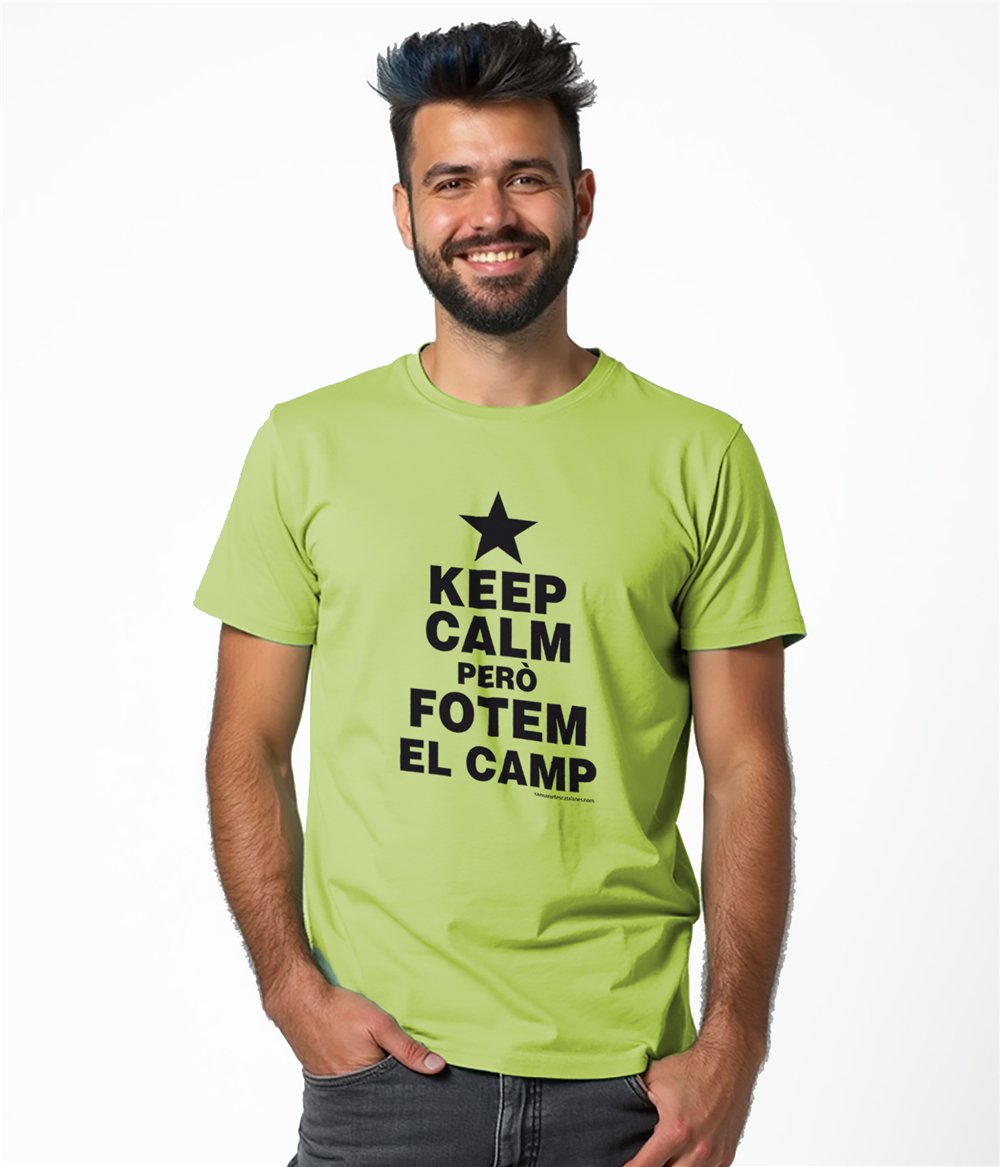 T Shirt Katalonien Keep Calm pero fotem el Camp Kortarmad Man