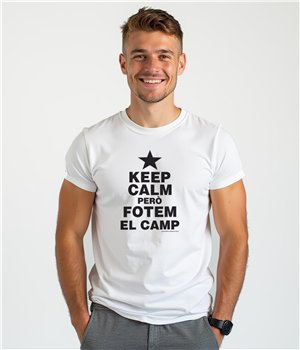 T Shirt ECO Catalonie Keep Calm pero fotem el Camp Korte Mowen Man