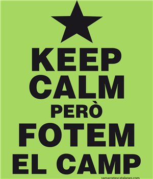 T Shirt Catalonie Keep Calm pero fotem el Camp Korte Mouwen Vrouw
