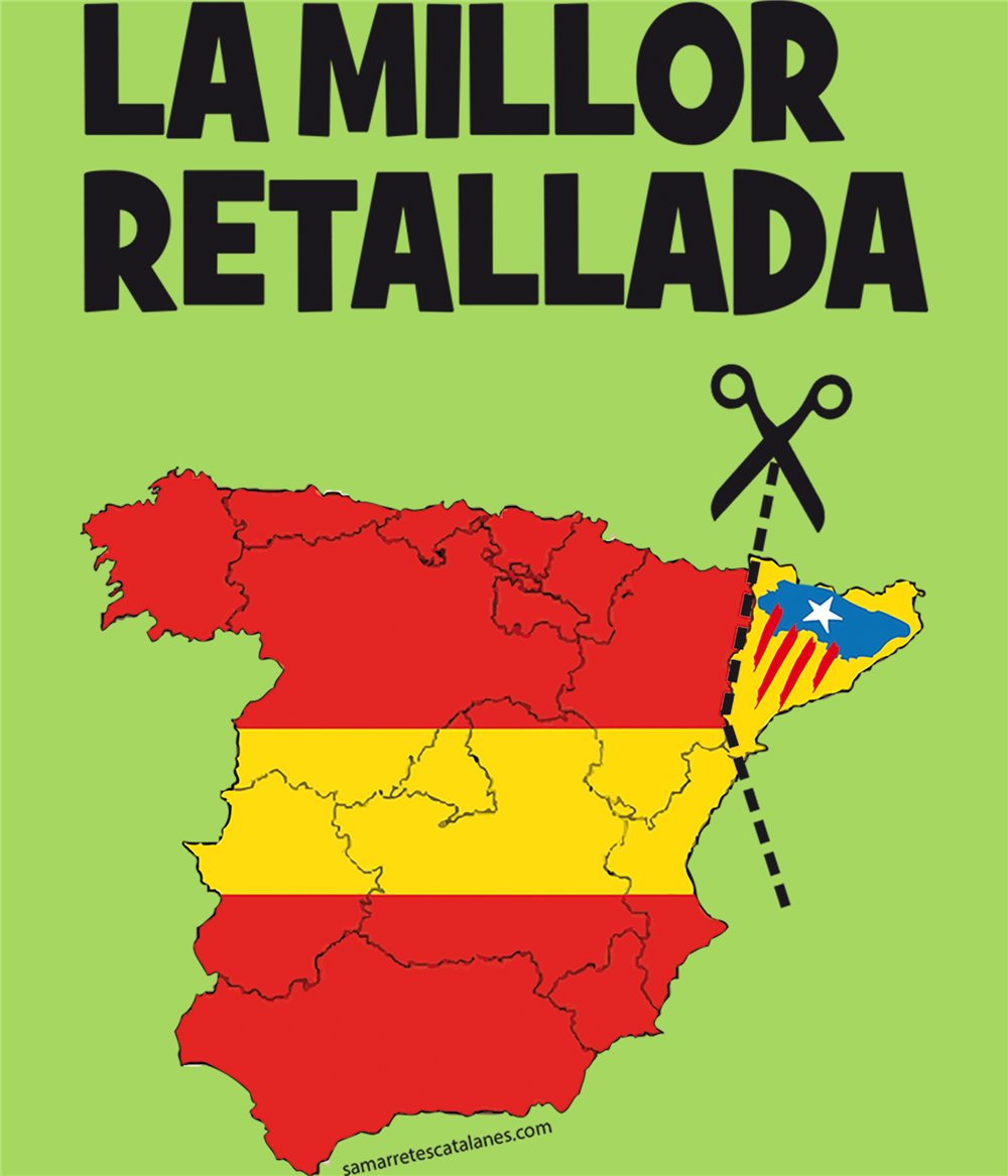 T Shirt Katalonien La Millor Retallada Kurzarm Frau