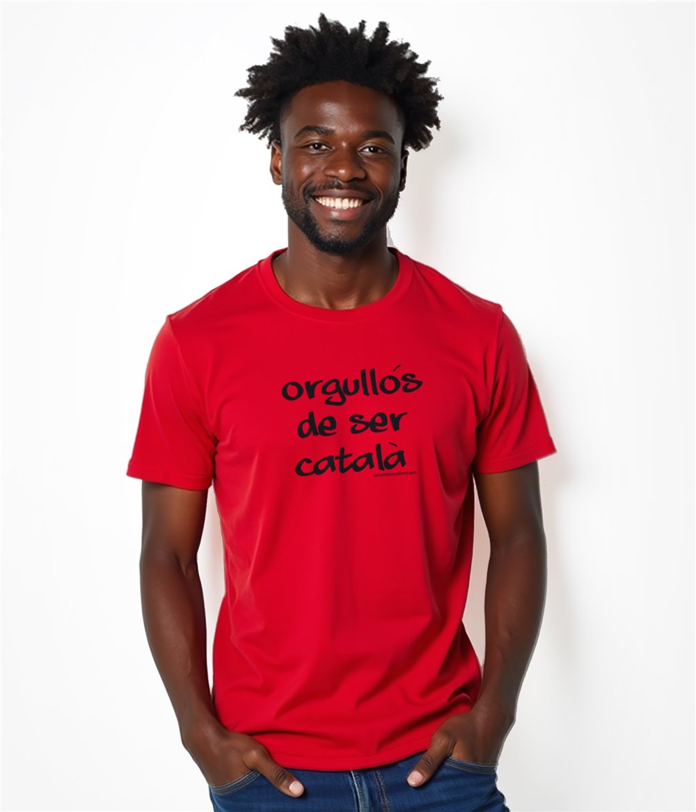 T Shirt Catalogne Orgullos de Ser Catala Manche Courte Homme