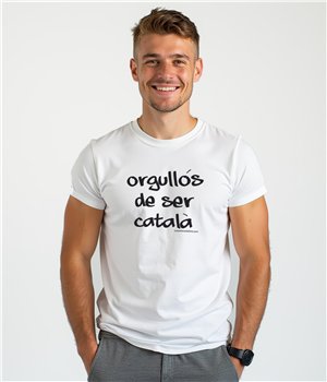 Camiseta ECO Catalunya Orgullos de Ser Catala Manga Corta Hombre