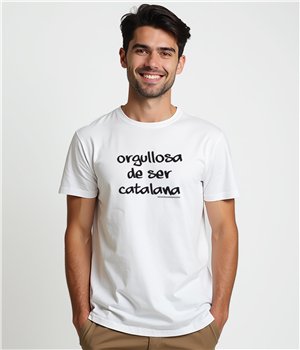 Camiseta ECO Catalunya Orgullosa de Ser Catalana Manga Corta Hombre