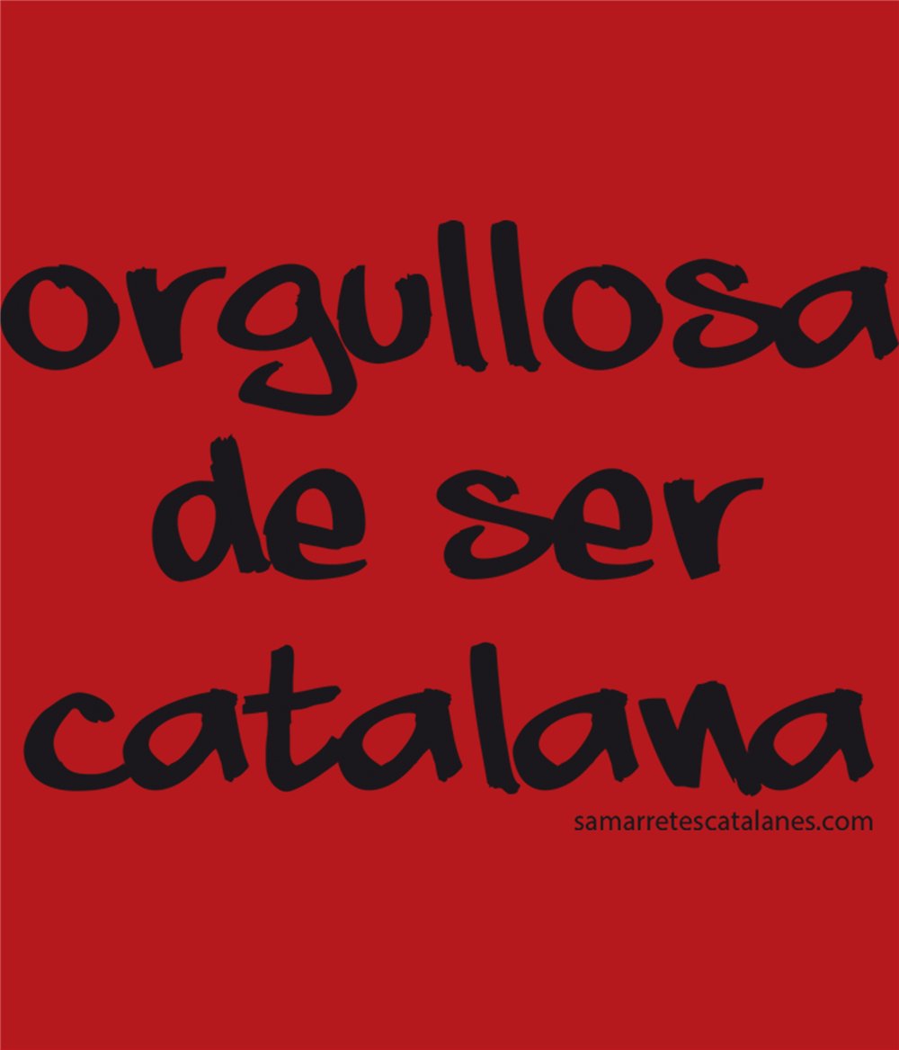T Shirt Catalogne Orgullosa de Ser Catalana Manche Courte Femme