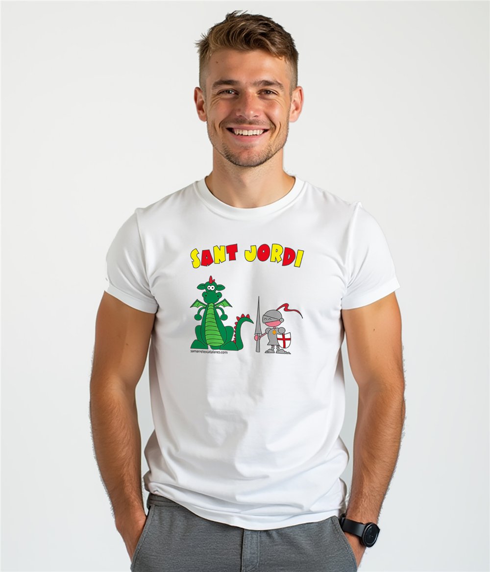 T Shirt Catalonie Sant Jordi Korte Mowen Man