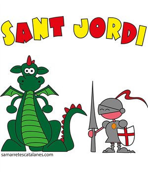 T Shirt ECO Catalogna Sant Jordi Manica Corta Uomo