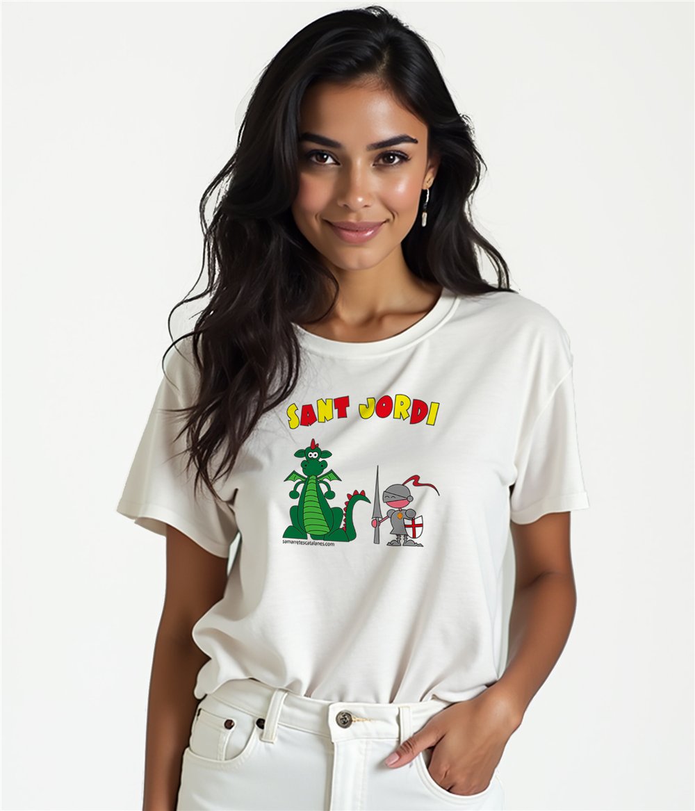 Camiseta Catalunya Sant Jordi Manga Corta Mujer