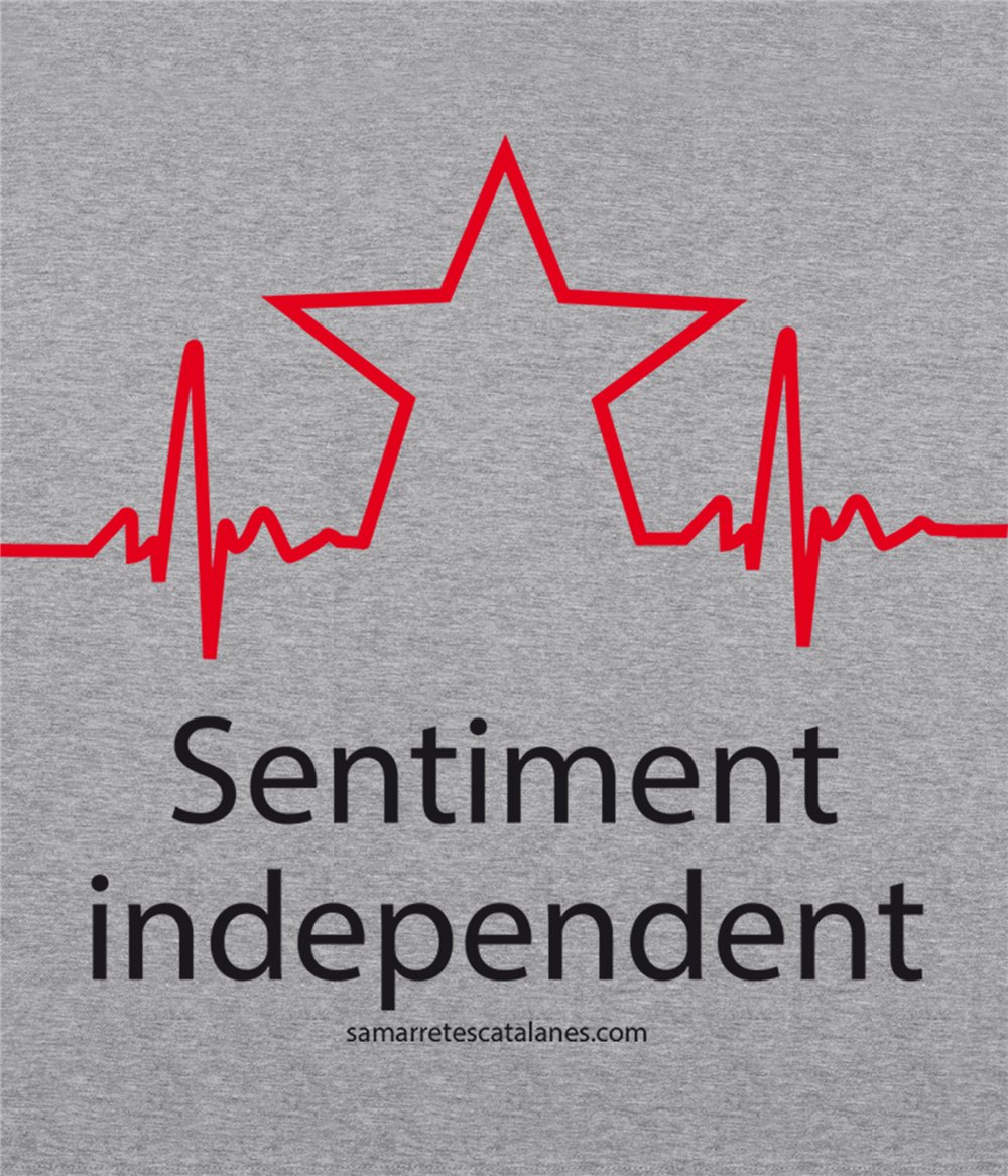 T Shirt ECO Katalonien Sentiment Independent Kortarmad Man