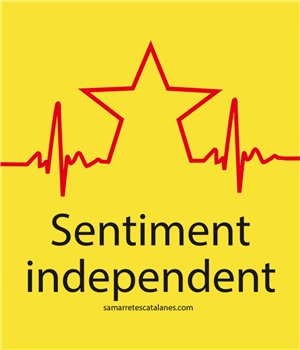 T Shirt Catalonie Sentiment Independent Korte Mouwen Vrouw