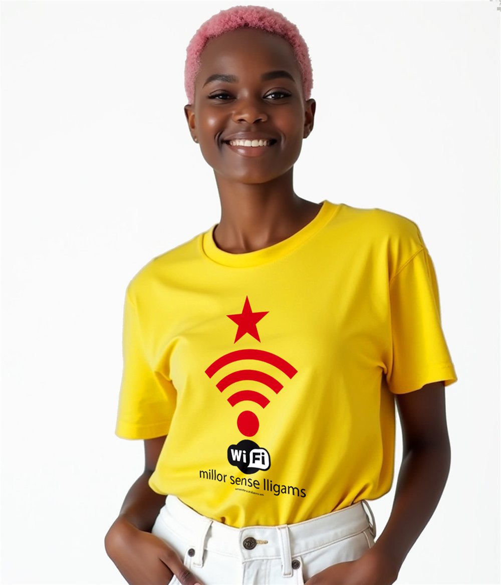 Samarreta Catalunya Wifi Independent Maniga Curta Dona