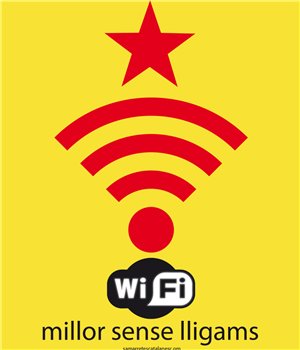 T Shirt Catalonie Wifi Independent Korte Mouwen Vrouw