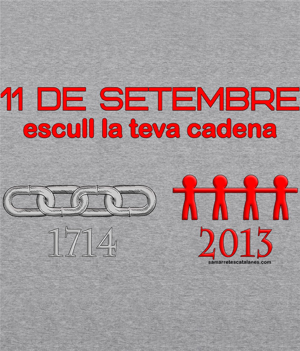 Sudadera Catalunya Via Catalana Cadenas Unisex