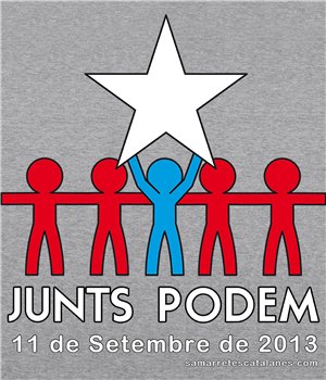Samarreta ECO Catalunya Via Catalana Junts Podem Maniga Curta Home
