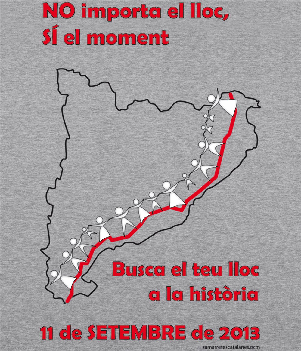 Sudadera Catalunya Via Catalana No Importa el Lloc Unisex