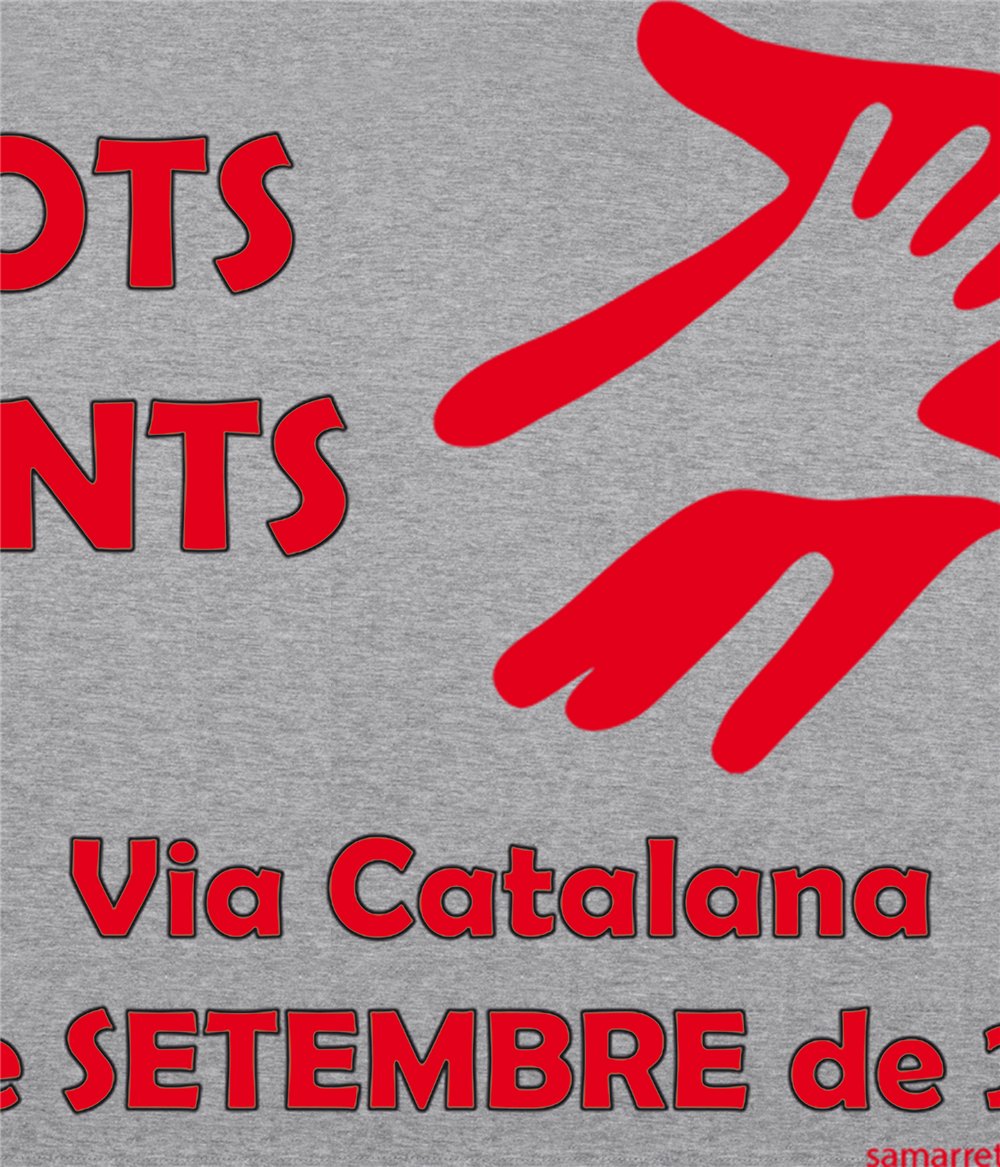 Bluza z Kapturem Katalonia Via Catalana Tots Junts Unisex