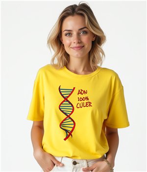 T Shirt Katalonien ADN 100x100 Cule Kurzarm Frau