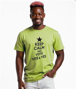 Samarreta Catalunya Keep Calm And Vote Yes Maniga Curta Home