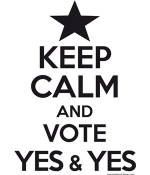 Samarreta ECO Catalunya Keep Calm And Vote Yes Maniga Curta Home