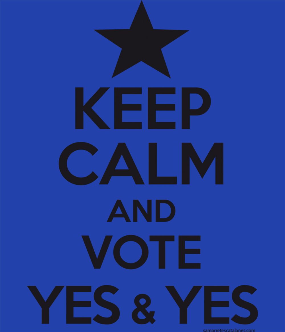 Luvtroja Katalonien Keep Calm And Vote Yes Unisex