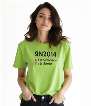 Samarreta Catalunya 9N2014 Maniga Curta Dona