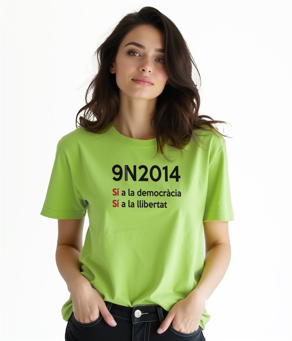 Samarreta Catalunya 9N2014 Maniga Curta Dona