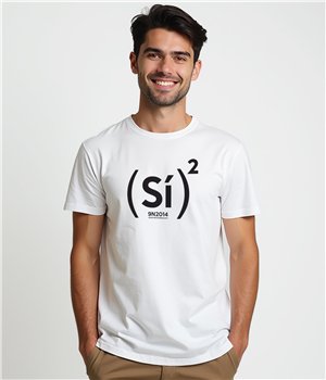 T Shirt ECO Katalonien Si al Cuadrado Kurzarm Mann