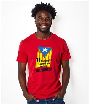 Camiseta Catalunya 11 de Setembre 2012 Manga Corta Hombre
