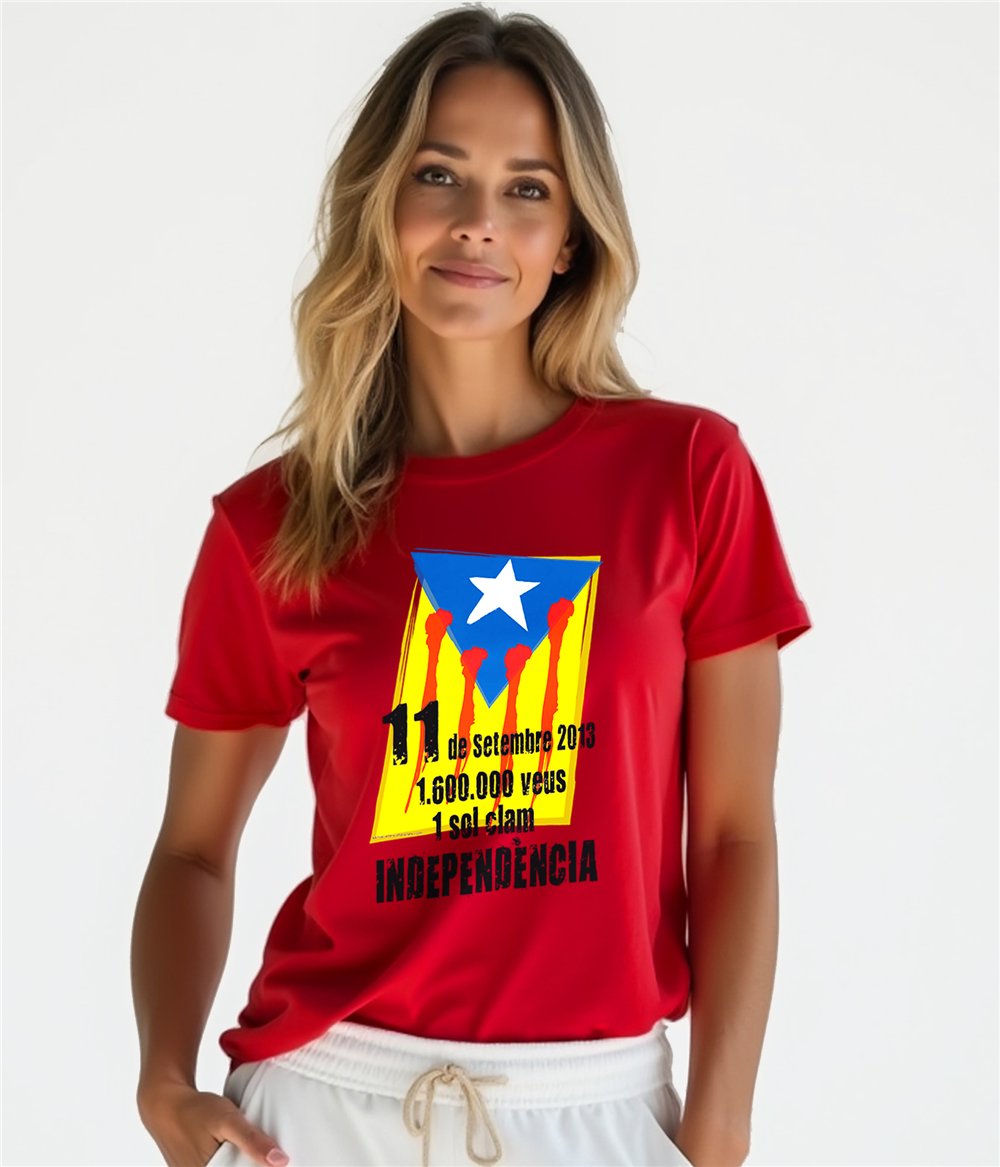 Camiseta Catalunya 11 de Setembre 2012 Manga Corta Mujer