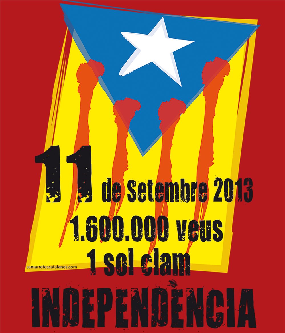 Camiseta Catalunya 11 de Setembre 2012 Manga Corta Mujer