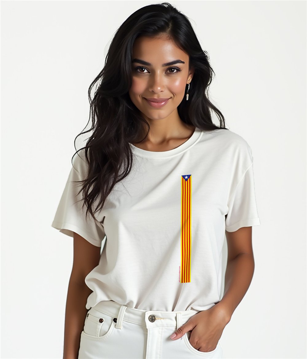 T Shirt Catalogne Estelada Clasica Manche Courte Femme
